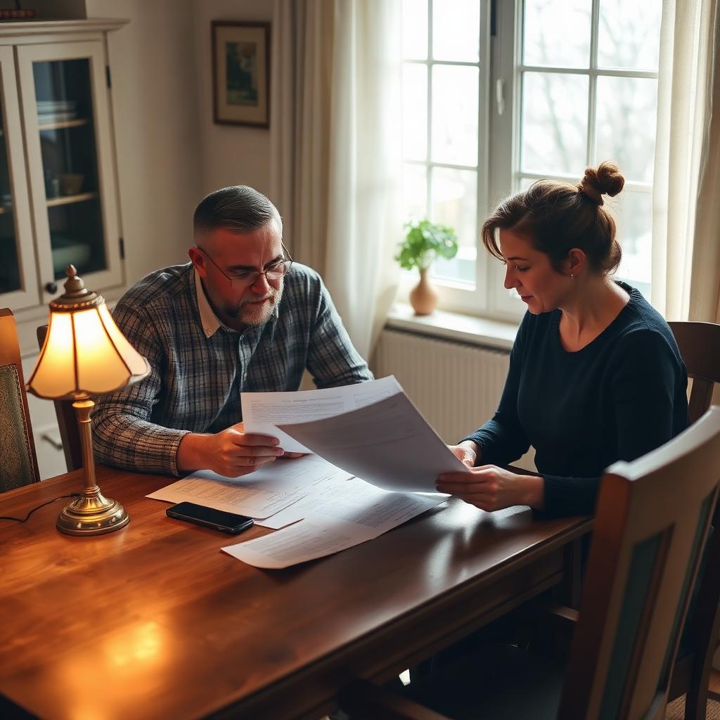 Family reviewing Virginia probate paperwork for an inherited house