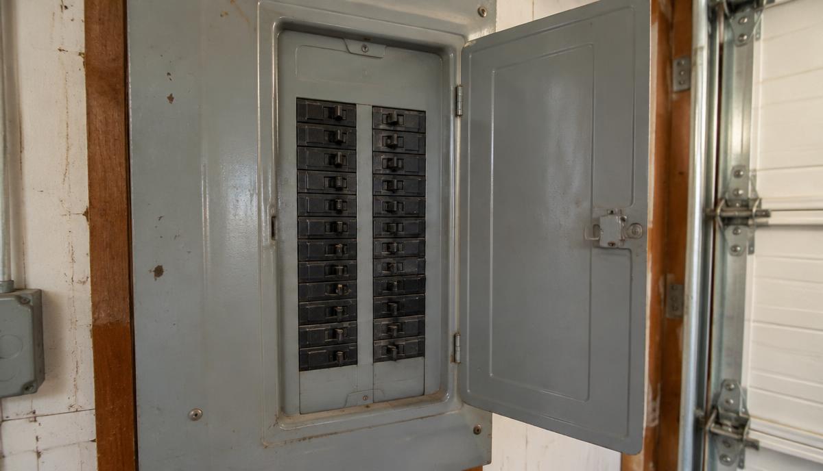 An older Federal Pacific Stab-Lok electrical panel in a Virginia home