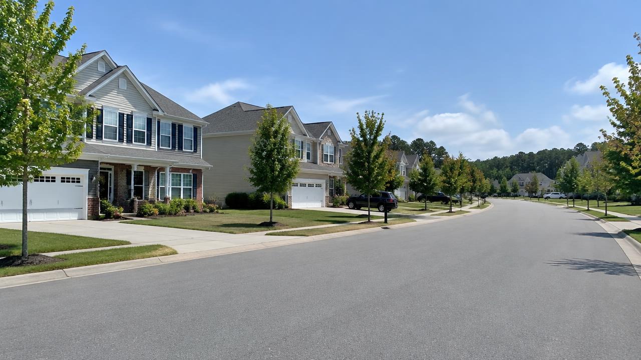 Newer subdivision homes in the Grassfield area of Chesapeake