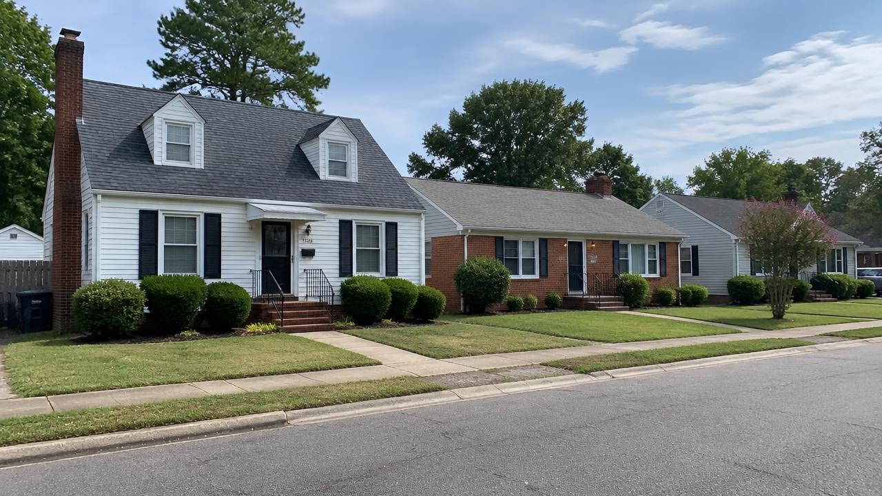 Post-war cape homes in Norfolk Highlands, Chesapeake